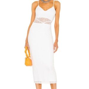 X REVOLVE Markus bodycon Dress in Blanc